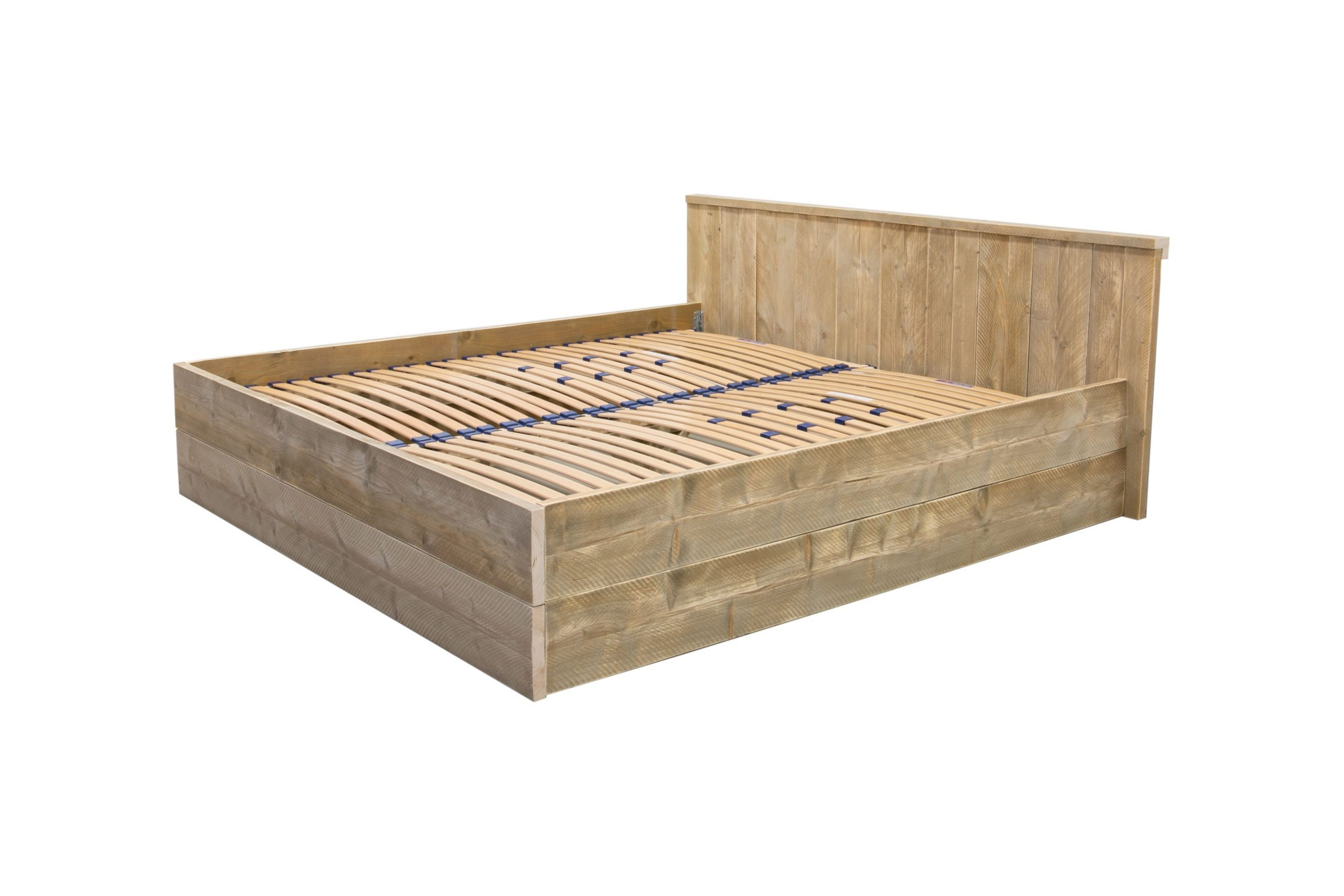 Steigerhouten bed - lattenbodem en matras optioneel - op maatgemaakt